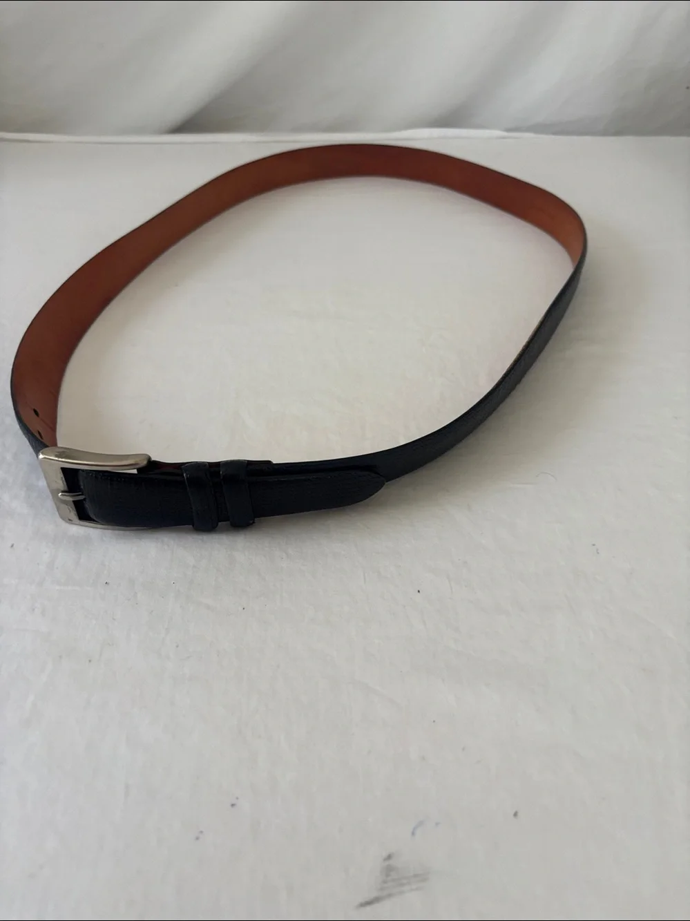 Trafalgar Tan Leather Men's Belt with Embossed Logo Size 46